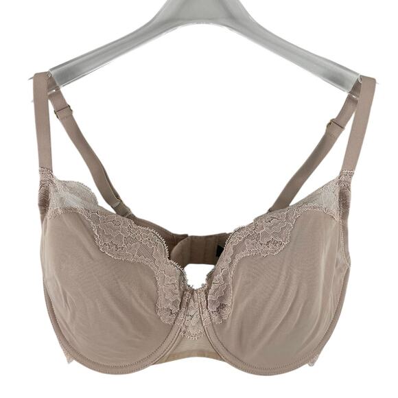 Natori 741199 Elusive Full Fit Contour Bra Scalloped Lace Cafe Size 34 DDD - Picture 2 of 11